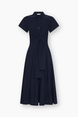 Elina Wrap Shirt Dress - Ink