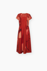 Astra Pintuck Dress - Poppy Print
