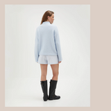 Mock Neck Knit - Blue