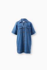 Relaxed Denim Dress - Fresh Indigo