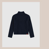 Mock Neck Knit - Navy