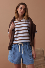 Relaxed Denim Short - Mid Blue