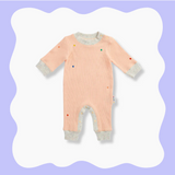 Cosy Long Sleeve Jumpsuit - Peach