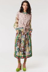 Vanessa Printed Midi Skirt - L' Amour