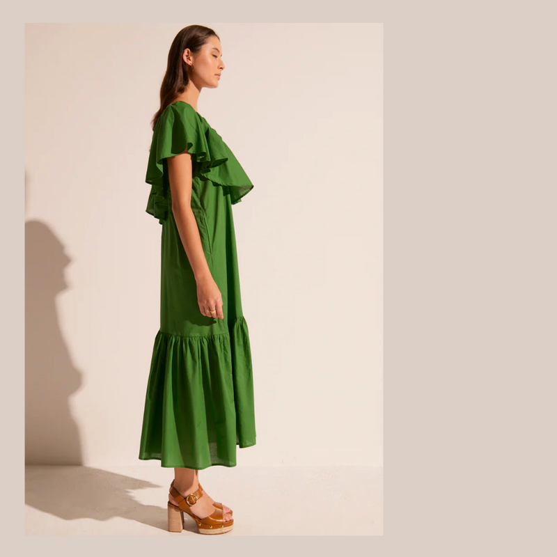 Clover Ruffle Dress - Green