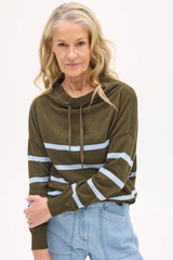Rowan Drawcord Knit - Khaki & Blue