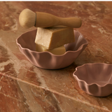 Icy Pink Ruffle Bowl - Medium