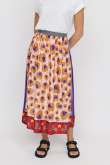 Joy Printed Midi Skirt - Heart