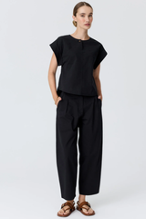 Alma Barrel Pant - Black
