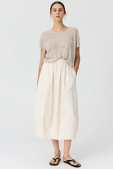 Alma Barrel Skirt - Pebble