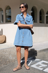 Relaxed Denim Dress - Vintage Blue