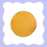 CASTLE Penny Round Cushion - Yellow Velvet