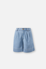Pleat Front Short - Herringbone