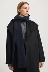 Rib Knit Scarf - French Navy