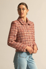 Plume Jacket - Berry Check