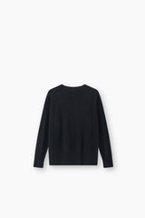 Tiber Casual Crew Neck Sweater - Black