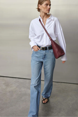 Harper Leather Hobo Bag- Bordeaux