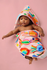 Baby Hooded Towel - Fancy Fins