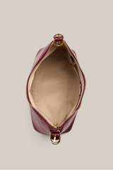 Harper Leather Hobo Bag- Bordeaux