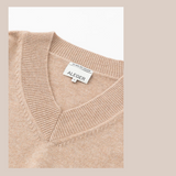 Oversized V Neck Knit - Toffee