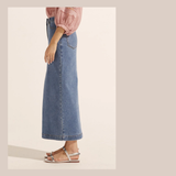 Meridan Skirt - Mid Wash Denim