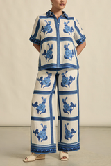 Gesture Pant - Azure Collage