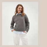 Crew Neck Knit - Charcoal