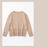 Oversized V Neck Knit - Toffee