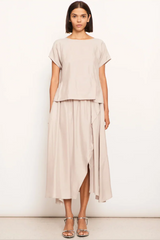 Vault Wrap Skirt - Pebble