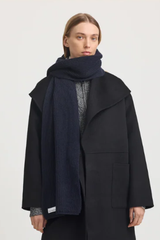Rib Knit Scarf - French Navy