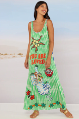 Emma Sleeveless Dress - Tiger