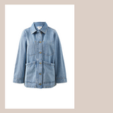 Longline Shacket - Vintage Blue