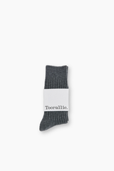 Ribbed Merino Socks - Charcoal