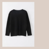 Oversized V Neck Knit - Black