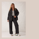 Side Pocket Shacket - Washed Black