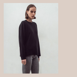 Oversized Crew Sweater - Black