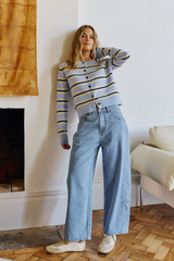 Darted Barrel Jean - Vintage Blue