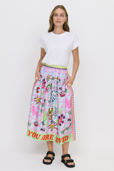 Elizabeth Printed Midi Skirt - Tiger