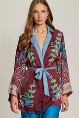 Lucia Kimono Belted Jacket - Shipibo