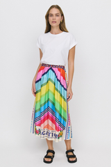 Alexa Printed Midi Skirt - Vacation