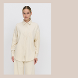 Marlo Shirt - Cream Mini Cord
