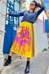 Alexa Printed Midi Skirt - Fearless Dance