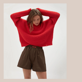 Fluffy Knit - Red