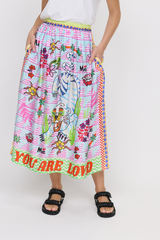 Elizabeth Printed Midi Skirt - Tiger