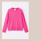 Oversized Crew Sweater - Pink Flash