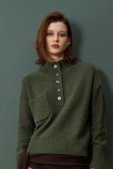 Grandpa Sweater - Khaki Green