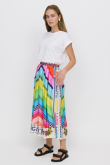 Alexa Printed Midi Skirt - Vacation
