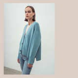 Oversized Cardigan - Sicily Blue