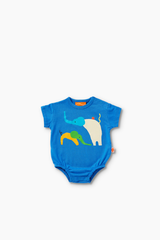 Short Sleeve Bodysuit - Happy Herd Blue