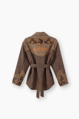 Kiara Belted Jacket - Brown